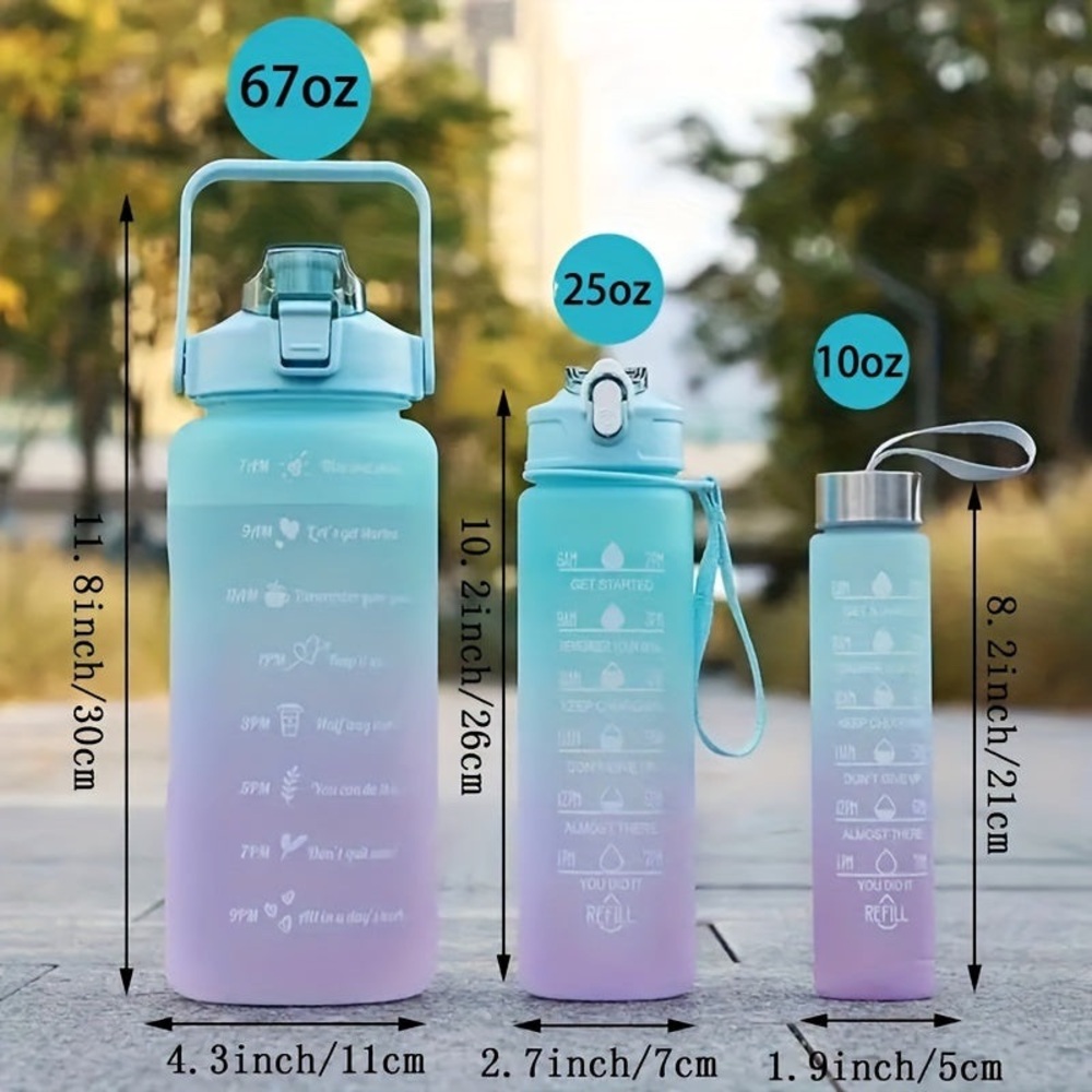 3-Piece Water Bottle Set - Picture 2 of 12